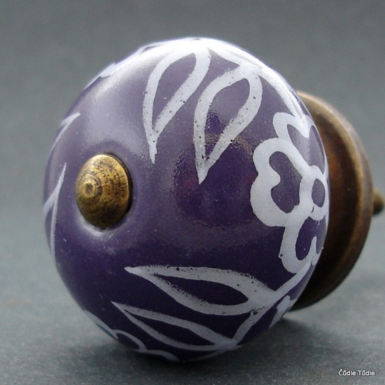 Nábytková úchytka fialová 4 cm - knopka