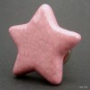 Nábytková úchytka růžová crackle efekt 4,5 cm - knopka